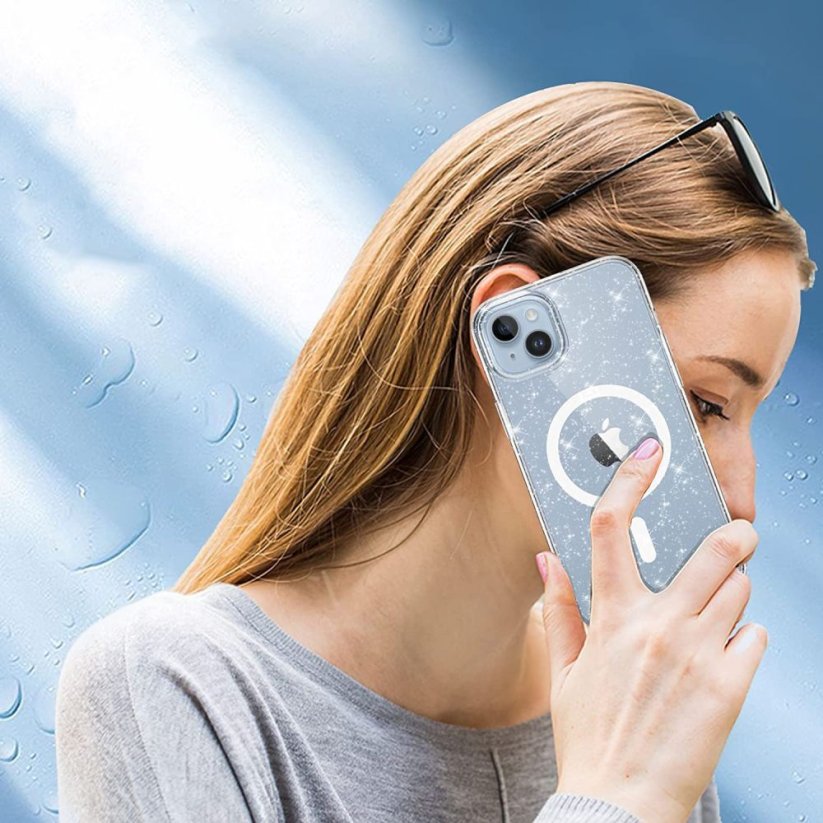 Kryt Tech-Protect Flexair Hybrid Magsafe iPhone 15 Pro Max Glitter Clear