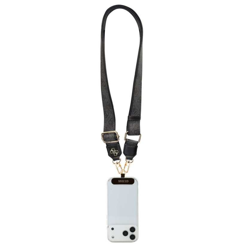 Guess Crossbody Strap PU 4G fém logó Black