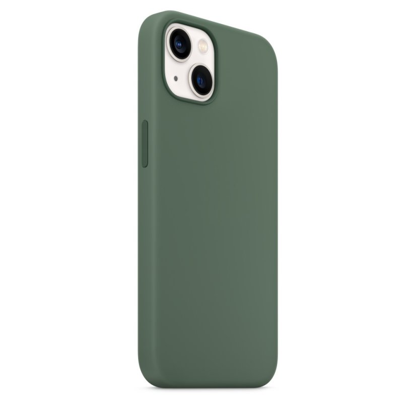 iPhone 13 mini Silicone Case s MagSafe - Eucalyptus design (zelený)
