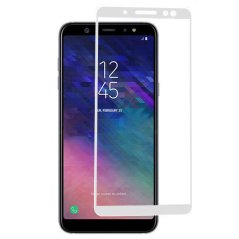 FULL GLUE 3D tvrdené ochranné sklo pre Samsung Galaxy A6 Plus 2018 - biele FULL GLUE 3D tvrdené ochranné sklo pre Samsung Galaxy A6 Plus 2018 - biele