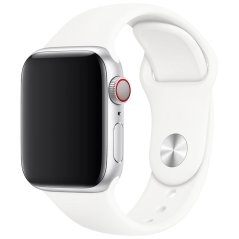 Remienok pre Apple Watch (42/44/45mm) Sport Band, White, veľkosť S/M