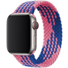 Remienok pre Apple Watch (38/40/41mm) Elastic Nylon, veľkosť 135-150mm - Blue Pink