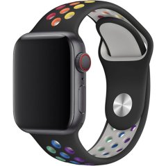 Remienok pre Apple Watch (38/40/41mm) Sport, black-colorful (veľkosť L)