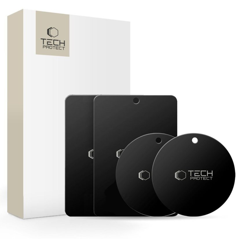 Držiak do auta Tech-Protect Metalplate Magnetic Car Mount 4-Pack Black