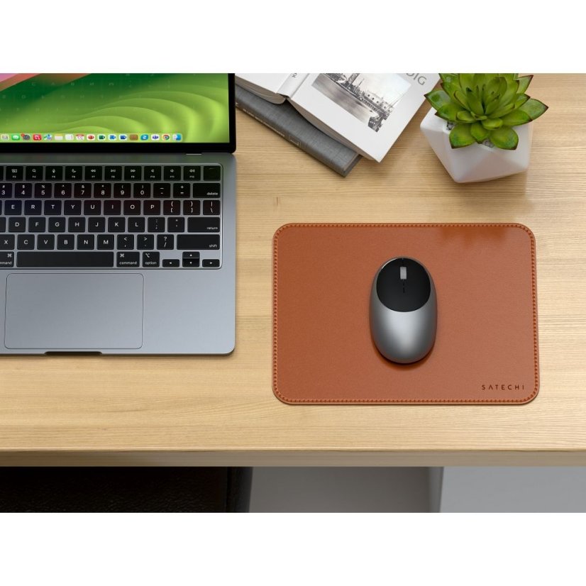 Tok Satechi Vegan Leather Mouse Pad St-Lmpn Brown