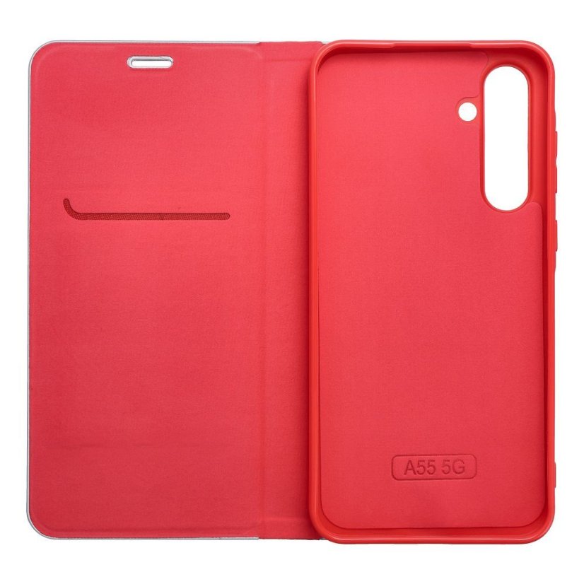 Kryt Flip Case Huawei P30 Lite Luna Book Carbon Red