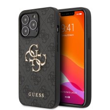 Guess PU 4G Metal Logo tok iPhone 13 Pro Max-hoz szürke Guess PU 4G Metal Logo tok iPhone 13 Pro Max-hoz szürke