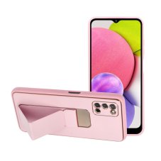 Kryt Forcell Leather Case Kickstand Samsung Galaxy A03s růžový