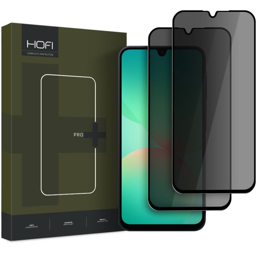 2ks v balení, set Anti-Spy ochranných skiel Glass Pro+ 2-Pack Samsung Galaxy A16 4G / 5G / A26 5G / A17 4G / 5G Privacy