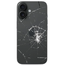 Apple iPhone 16 - Náhradné zadné sklo housingu so sklíčkom kamery a MagSafe (Black)