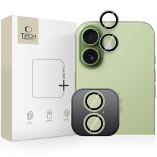 Hátsó kamera védőüveg Hátsó kamera védőüveg Tech-Protect Camring Fit+ iPhone 16 / 16 Plus / 17 Sage Hátsó kamera védőüveg Hátsó kamera védőüveg Tech-Protect Camring Fit+ iPhone 16 / 16 Plus / 17 Sage