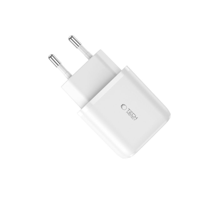 Nabíjačka do siete Tech-Protect C20W 2-Port Network Charger PD 20W / QC3.0 White