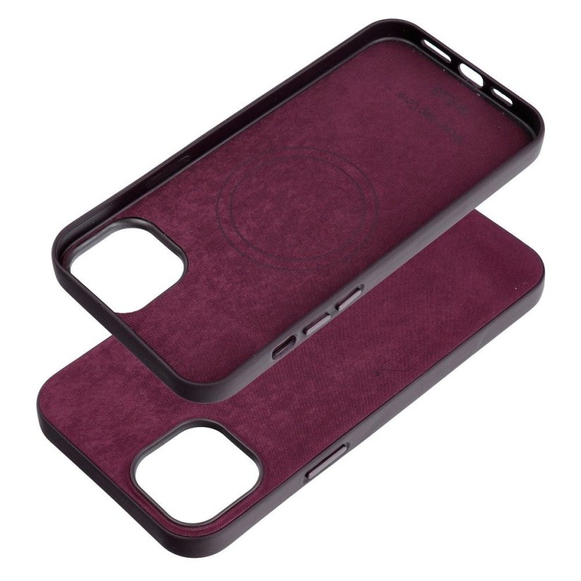 Kryt Woven Mag Cover Case s MagSafe iPhone 14 Plus Burgundy