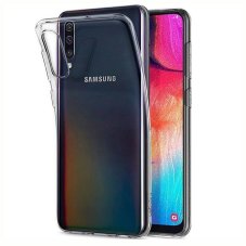 Átlátszó, 0,3 mm vastagságú szilikon borítás Samsung Galaxy M10 áttetsző