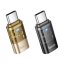 Adapter USB C to Lightning Hoco Ua36D Priesvitný Gold