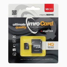 Pamäťová karta Imro Memory Card Microsd 16Gb 100Mb/S Class 10 Uhs I With Adapter Sd