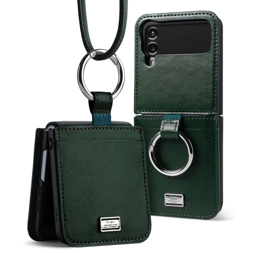 Kryt Ringke Signature Folio Samsung Galaxy Z Flip 4 Dark Green