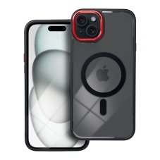 Kryt Color Edge Mag Cover Case s MagSafe iPhone 15 Plus Black Red Kryt Color Edge Mag Cover Case s MagSafe iPhone 15 Plus Black Red