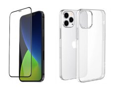 2PACK - 3D ochranné sklo + transparentný kryt pre iPhone 12 Pro Max