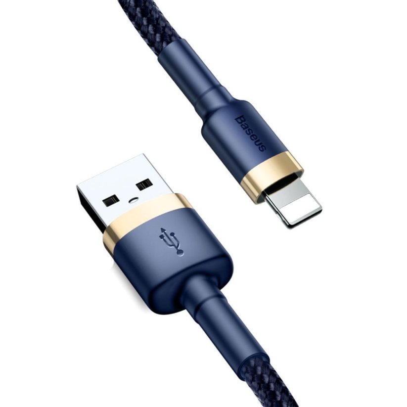 KÁBEL BASEUS CAFULE LIGHTNING CABLE 200CM NAVY BLUE/GOLD