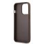 Guess PU 4G Metal Logo zadný kryt pre iPhone 13 Pro Max Brown