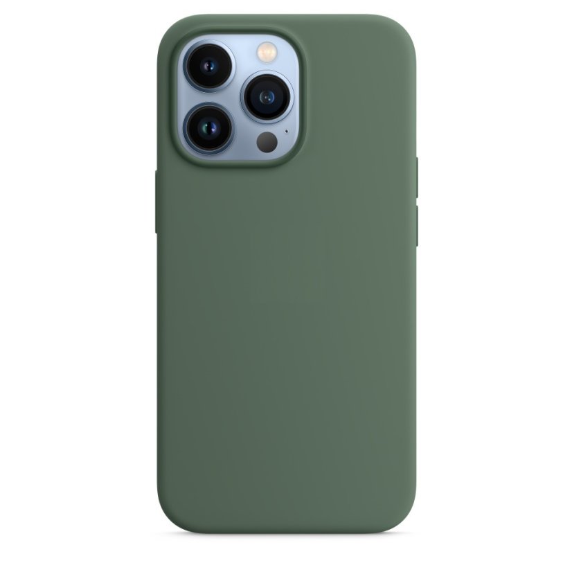 iPhone 13 Pro Silicone Case s MagSafe - Eucalyptus design (zelený)