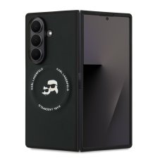 Karl Lagerfeld PU Karl and Choupette Heads Magnetic zadný kryt pre Samsung Galaxy Z Fold 7 Black