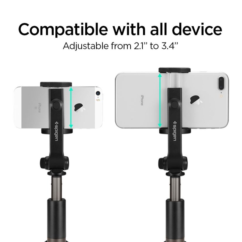 Selfie tyč Spigen S540W Bluetooth Selfie Stick Tripod Black