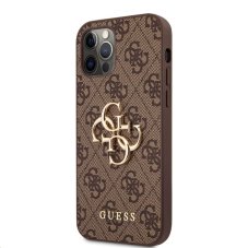 Guess PU 4G Metal Logo zadný kryt pre iPhone 12/12 Pro Brown Guess PU 4G Metal Logo zadný kryt pre iPhone 12/12 Pro Brown