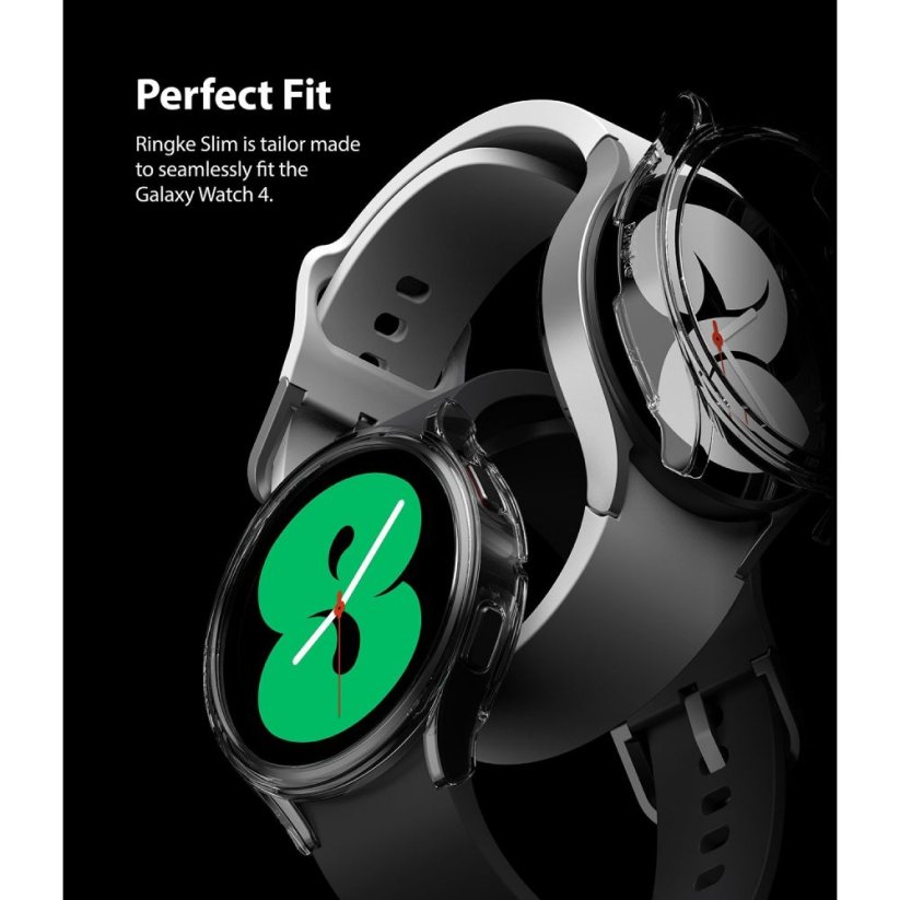 Kryt Ringke Slim 2-Pack Samsung Galaxy Watch 4 44 mm Clear & Black