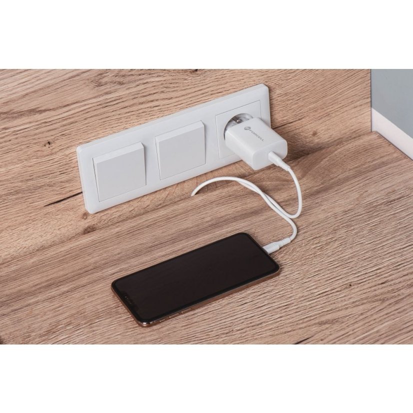 Kábel Phone Charger Forcell F-Energy USB C Qc4.0 Pd 3A 25W + Cable USB C to USB C Tfk-Tc-25Wpd White