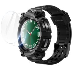 Ochranné sklo Supcase Unicorn Beetle Pro & Tempered Glass Samsung Galaxy Watch 6 Classic (47 mm) Black