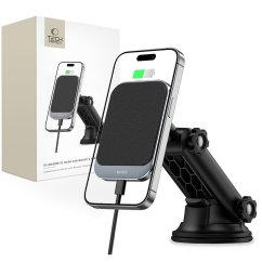 Držiak do auta Tech-Protect mm15W-V2 Magnetic Magsafe Dashboard Car Mount Wireless Charger 15W Black