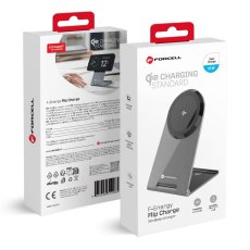 Bezdrôtová nabíjačka Wireless Charger Forcell F-Energy Flip Charge USB C Qi2 15W s MagSafe Silver 0Int