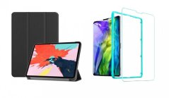 TriFold Smart Case - kryt so stojančekom pre iPad Pro 12.9" 2018/2020/2021 - čierny + Ochranné tvrdené sklo TriFold Smart Case - kryt so stojančekom pre iPad Pro 12.9" 2018/2020/2021 - čierny + Ochranné tvrdené sklo