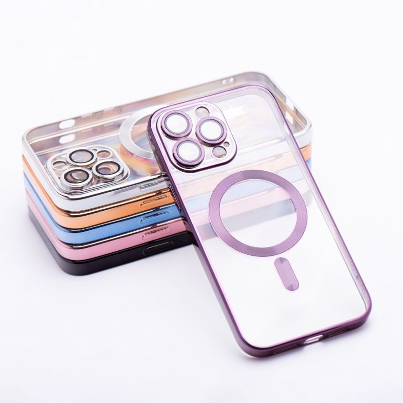 Kryt Case iPhone 15 Electro Mag Cover s MagSafe Purple