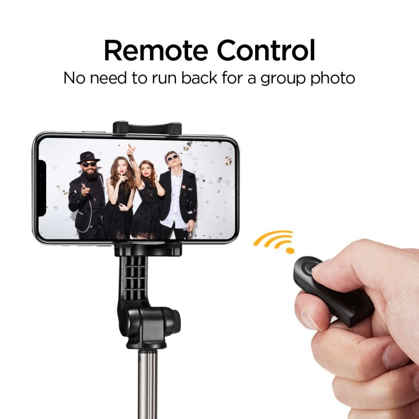 Selfie tyč Spigen S540W Bluetooth Selfie Stick Tripod Black