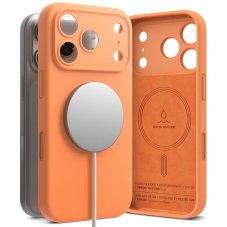 Ringke Silikonová magnetická pojistka Magsafe iPhone 17 Pro Max Tangerine