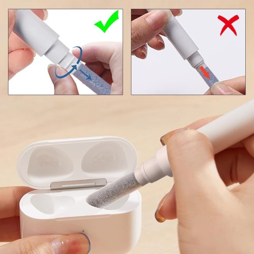 Slúchadlá Tech-Protect Cs02 Cleaner Set 3v1 For Earphone White
