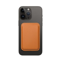 Kryt Leather Mag Wallet s MagSafe Orange