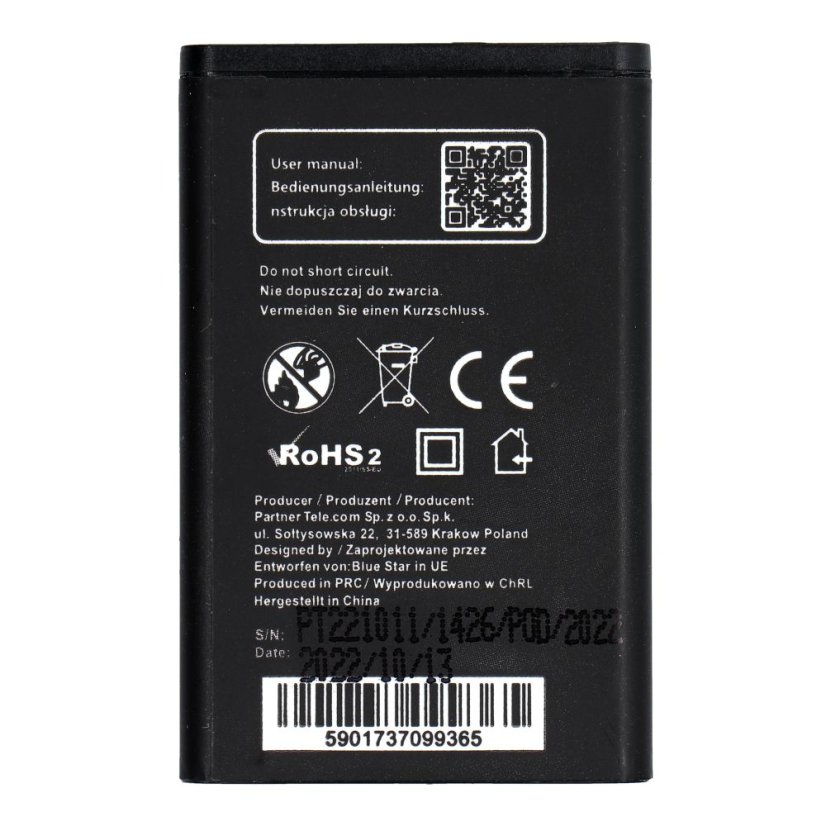 Akkumulátor Battery Nokia 1208 / 1200 / C1 / 1616 / 1800 1100 mAh Blue Star