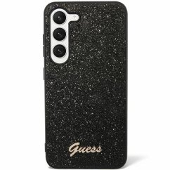 Kryt Original Faceplate Case Guess Guhcs24Lhggshk Samsung Galaxy S24 Ultra (Glitter  Script / Black)