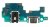 Samsung A217F Samsung Galaxy A21s Nabíjací konektor s PCB doskou