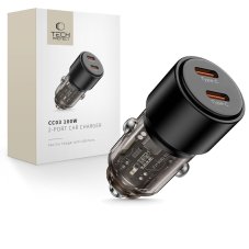 Tech-Protect Cc03 2portová nabíječka do auta PD 100W černá Tech-Protect Cc03 2portová nabíječka do auta PD 100W černá