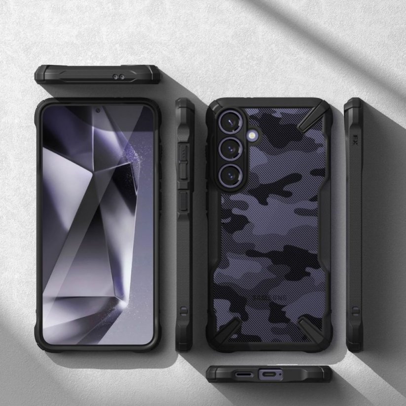 Kryt Ringke Fusion X Samsung Galaxy S24+ Plus Camo Black