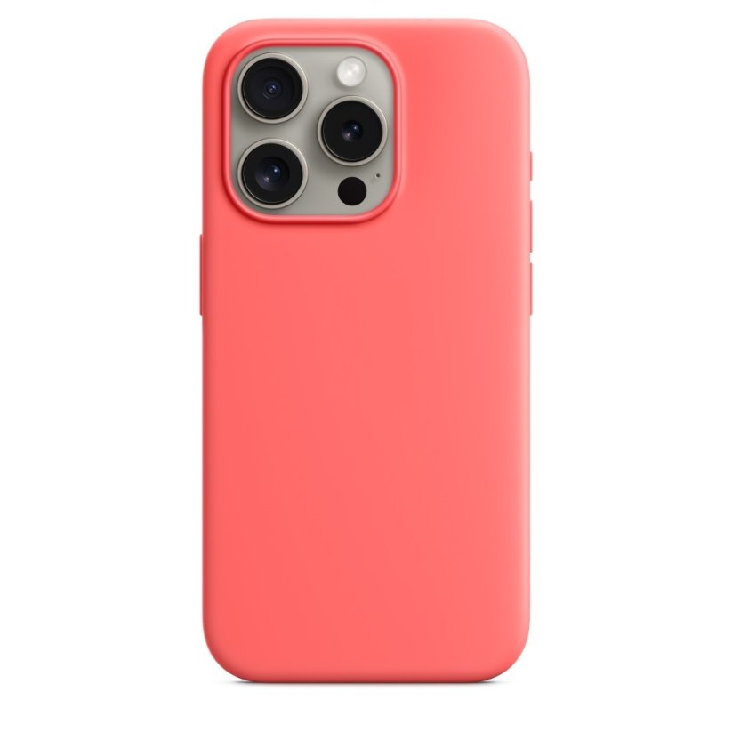 iPhone 15 Pro Max Silicone Case s MagSafe - Guava design (lososový)
