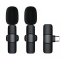 Wireless Lavalier Microphone Type C Double (2 In Set) K1 Black