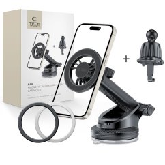 Držiak do auta Tech-Protect N56 Magnetic Magsafe Dashboard & Vent Car Mount Black