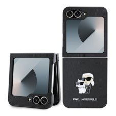 Karl Lagerfeld PU Saffiano Karl and Choupette zadní kryt pro Samsung Galaxy Z Flip 6 /7FE Black Karl Lagerfeld PU Saffiano Karl and Choupette zadní kryt pro Samsung Galaxy Z Flip 6 /7FE Black