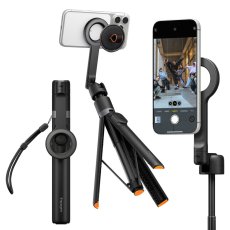 Selfie tyč Spigen S582W Bluetooth Selfie Stick Tripod Black